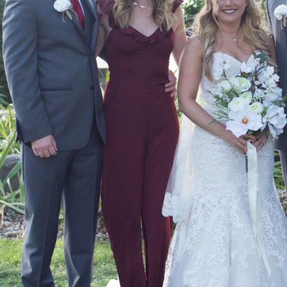 NWT Wine Jumpsuit - Picture 6 of 6